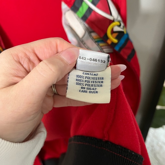 COOGI red shoe lace zip up track bomber jacket size XXL - Picture 13 of 14